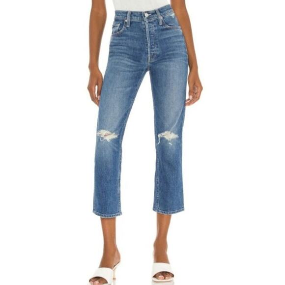 Mother The Tomcat Playing with Scissors High Rise Ladies Demin Jeans 25 - Picture 1 of 11